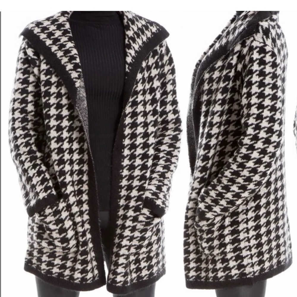 Max Studio Houndstooth Cardigan, NWT, Sz XS